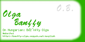 olga banffy business card